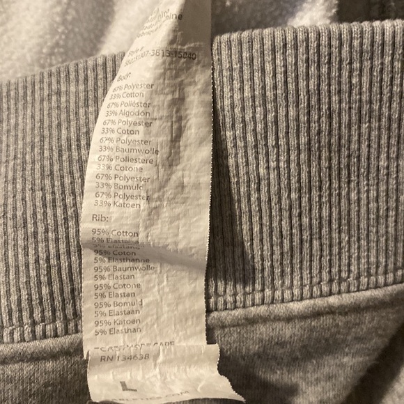 Unisex Fabletics Grey Zip-Up Hoodie - Picture 3 of 3